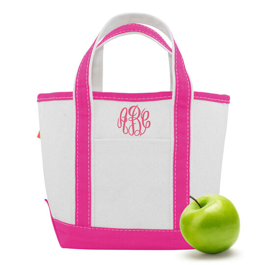 Personalized Pink Trimmed Cutest Little Tote Bag
